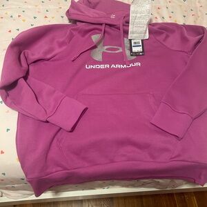 Under Armour Pink and Silver Sweatshirt for Active Comfort